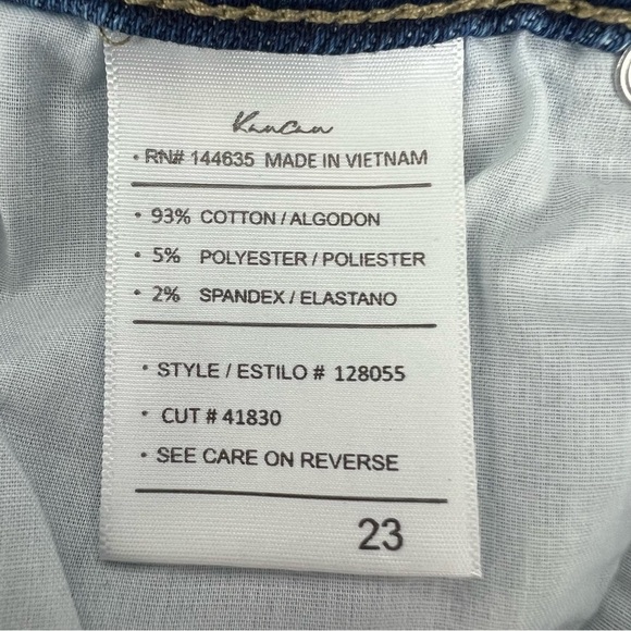 NWT KanCan Women’s High-Rise Blue Jean Shorts Sz 23 (0) Frayed Hems & Waist - Picture 7 of 11